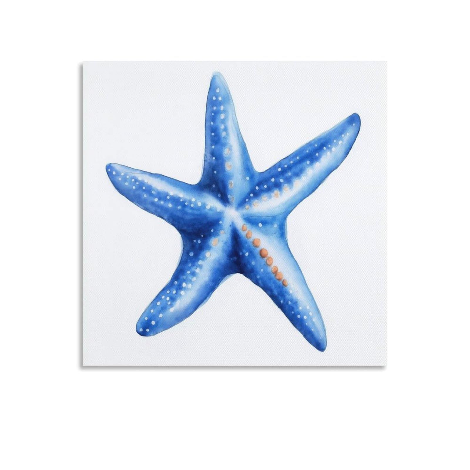 Amazon.com: DuduYH Watercolor Blue Starfish Canvas Wall Art Modern